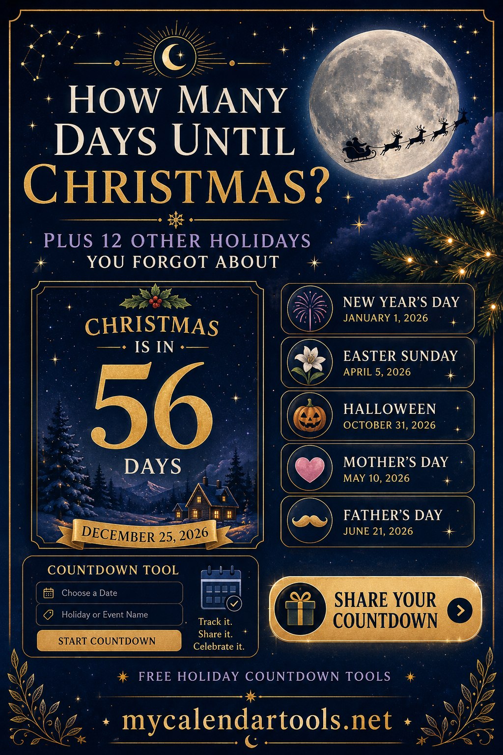 MyCalendarTools Christmas countdown campaign creative