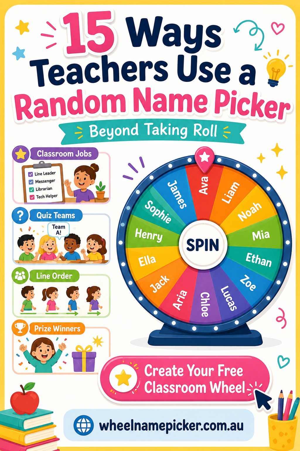 Wheel Name Picker classroom campaign creative